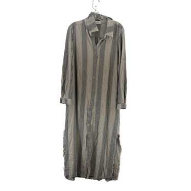 Bella Dahl Women's Beige/Gray Long Button Up Maxi… - image 1