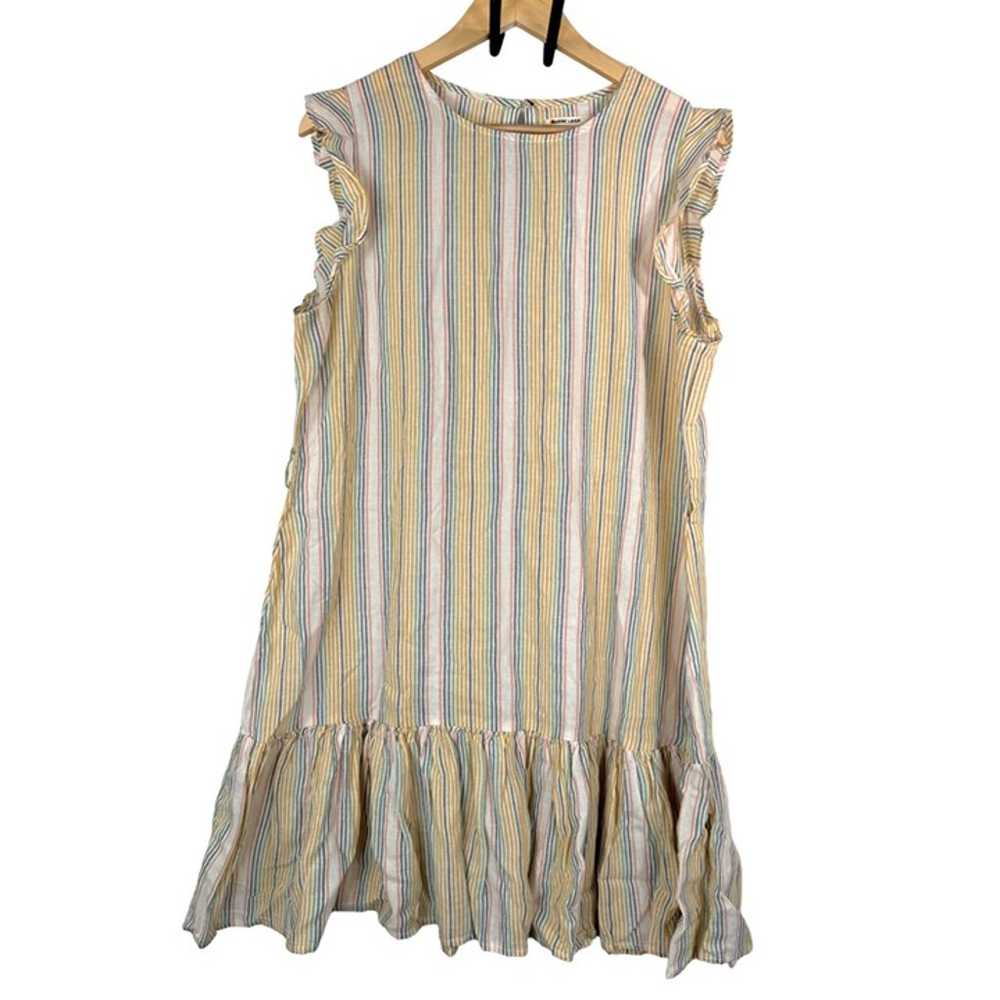 Marine Layer Pastel Dress Laney Variegated Stripe… - image 1