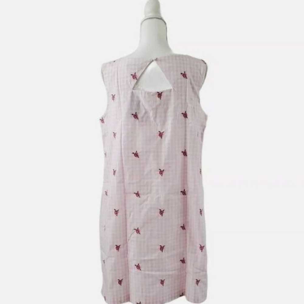 Kim rogers sz petite large pink gingham floral em… - image 7