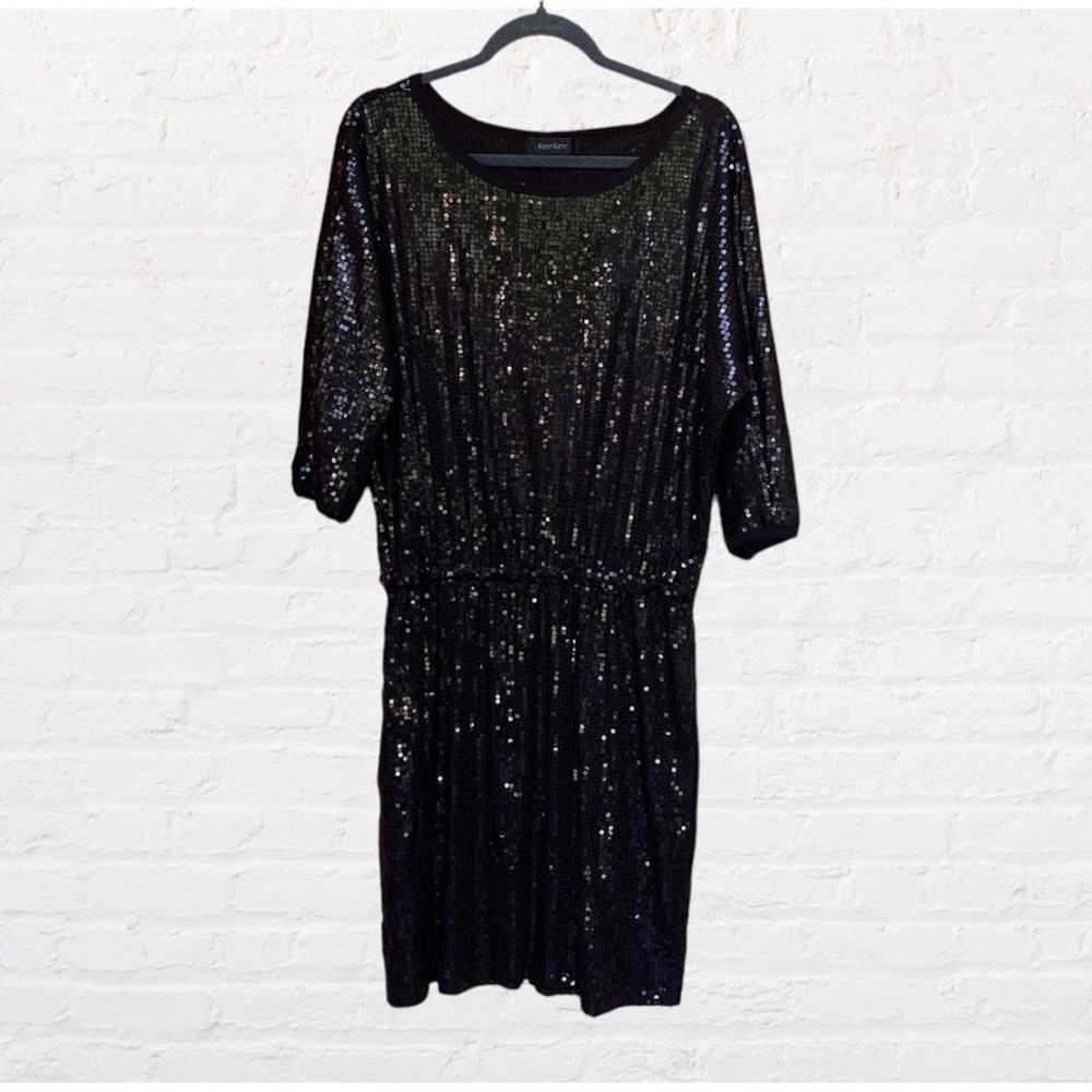 Karen Kane black sequin mini resss with cinched w… - image 2