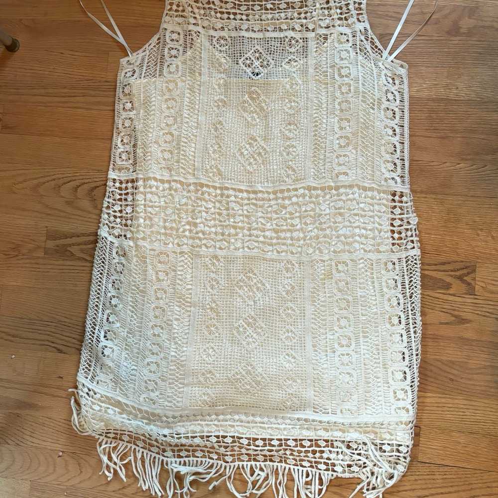 Like New XL Cotton Crochet Fringe Dress - image 5