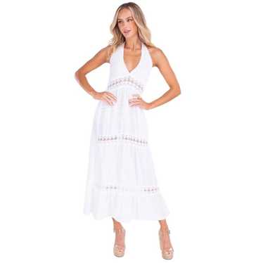 Seaspice Womens Daphne Dress Size XL White Halter… - image 1