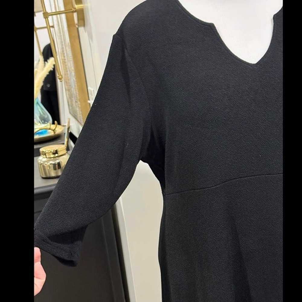 Orvis Black Textured Midi Dress Size XL - image 2