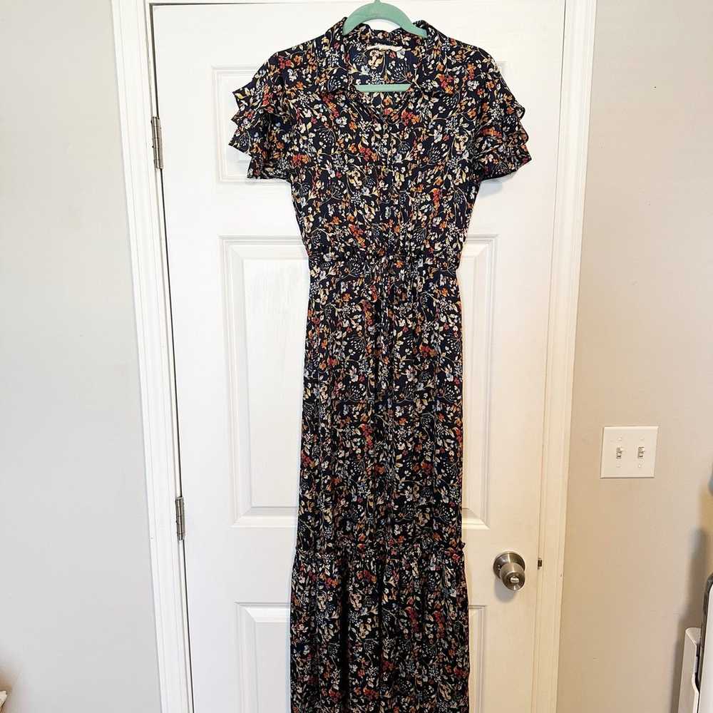 Love stitch maxi floral front button dress. - image 2