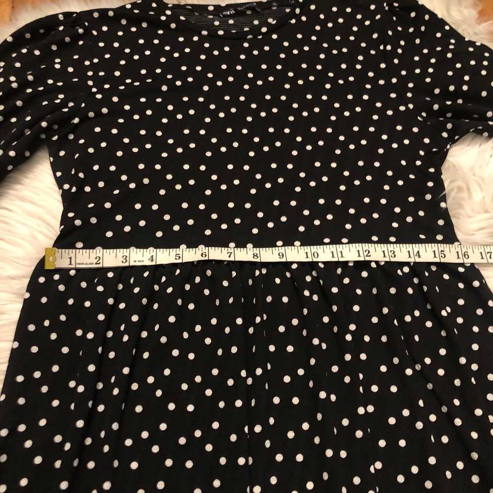 Zara Polka Dot Black and White Puff Sleeves Ruffl… - image 11