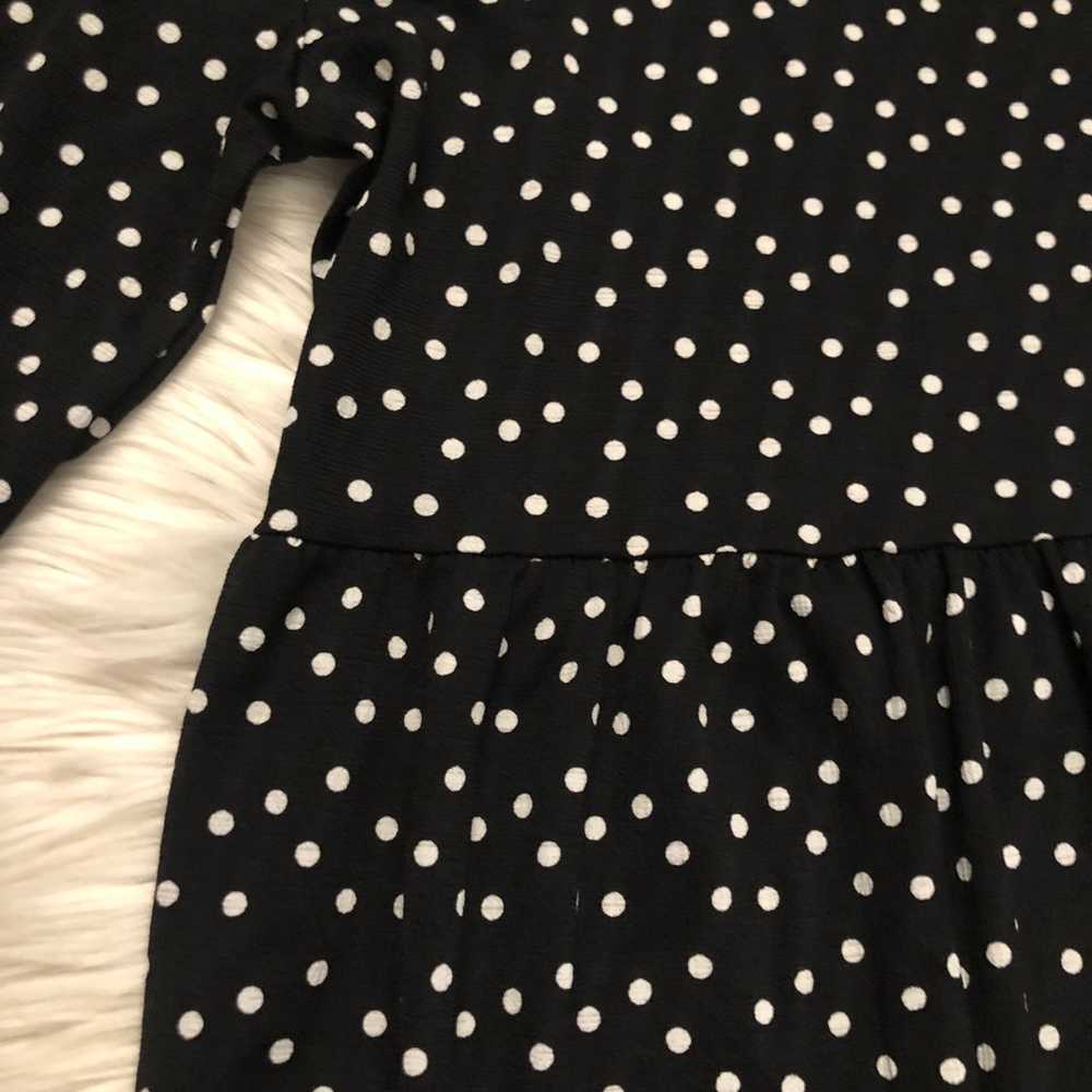 Zara Polka Dot Black and White Puff Sleeves Ruffl… - image 7