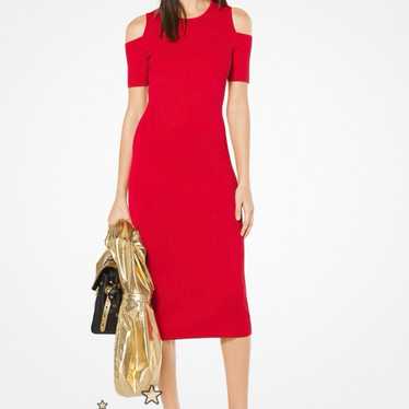 Michael Kors Stretch-Viscose Peekaboo Midi Dress - image 1