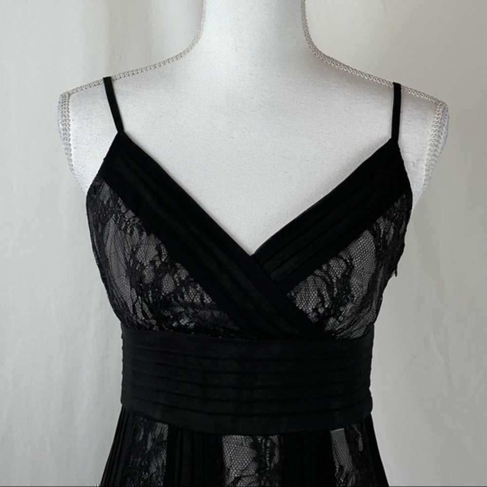 LOFT Sheer Black Lace Over Purplish Gray Satin Pa… - image 2