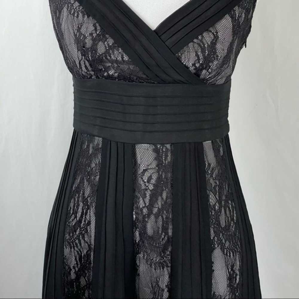 LOFT Sheer Black Lace Over Purplish Gray Satin Pa… - image 3