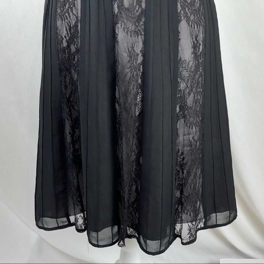 LOFT Sheer Black Lace Over Purplish Gray Satin Pa… - image 4