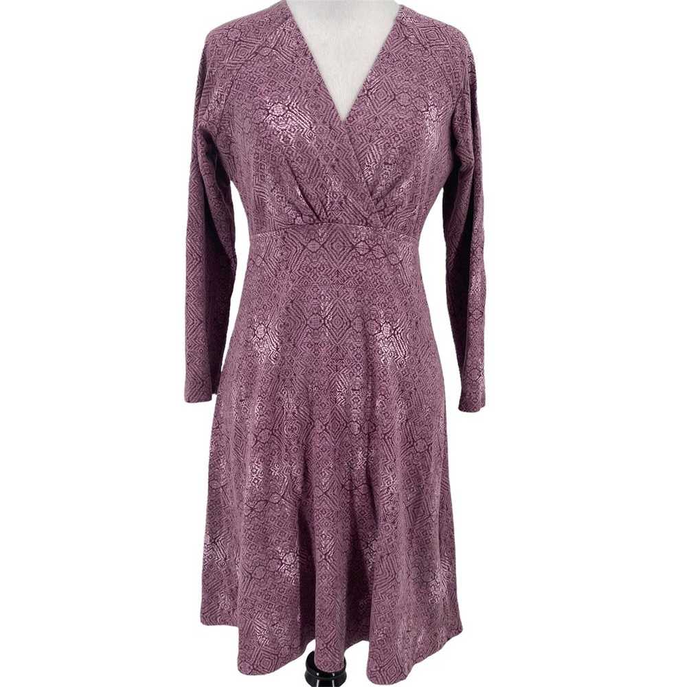 Patagonia Metairie Light Violet Wrap Dress Size S… - image 1