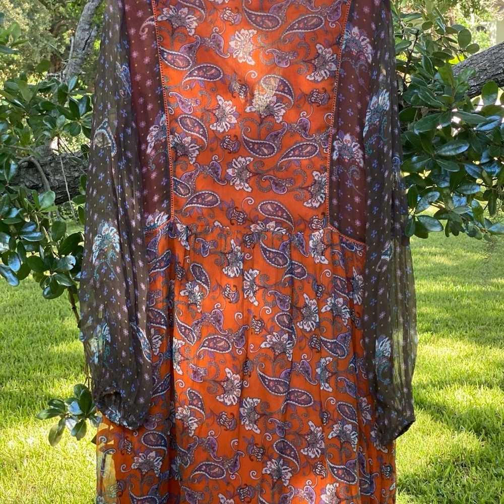 Sundance Flowy cottage core dress with tassel det… - image 4