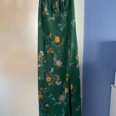 Urban Outfitters Green Floral Midi Dress SZ. M