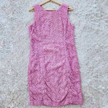 Talbots Pink Lace Sleeveless Shift Dress