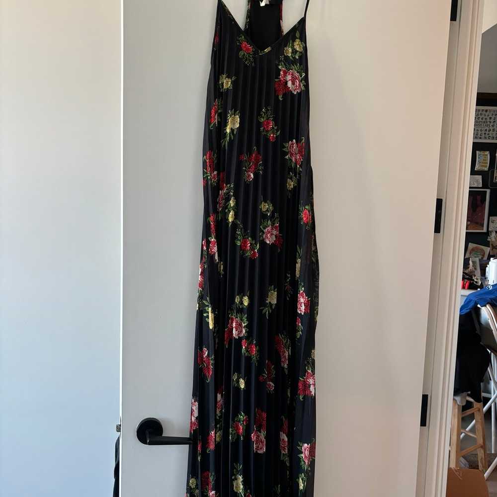 B. Darlin Floral Pleated Maxi Dress womens size 6… - image 9