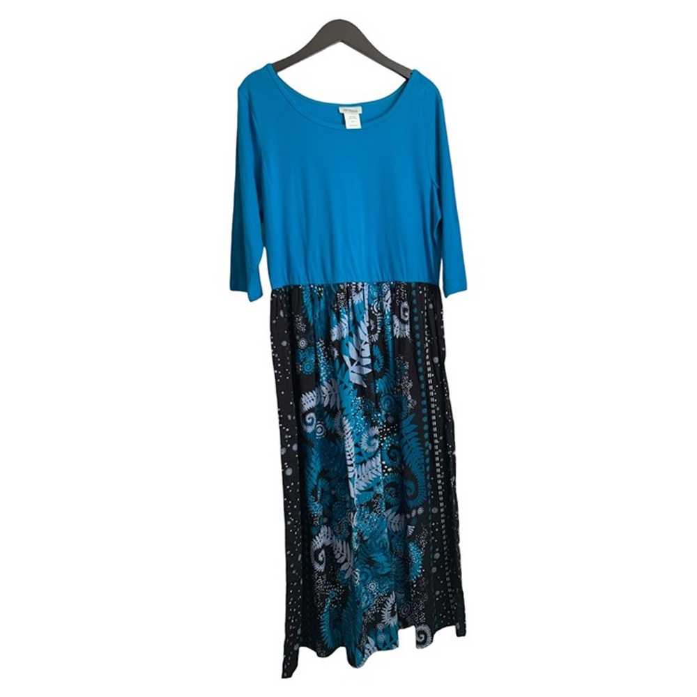 CW Classics Dress Size Large Teal Top Whimsical B… - image 1