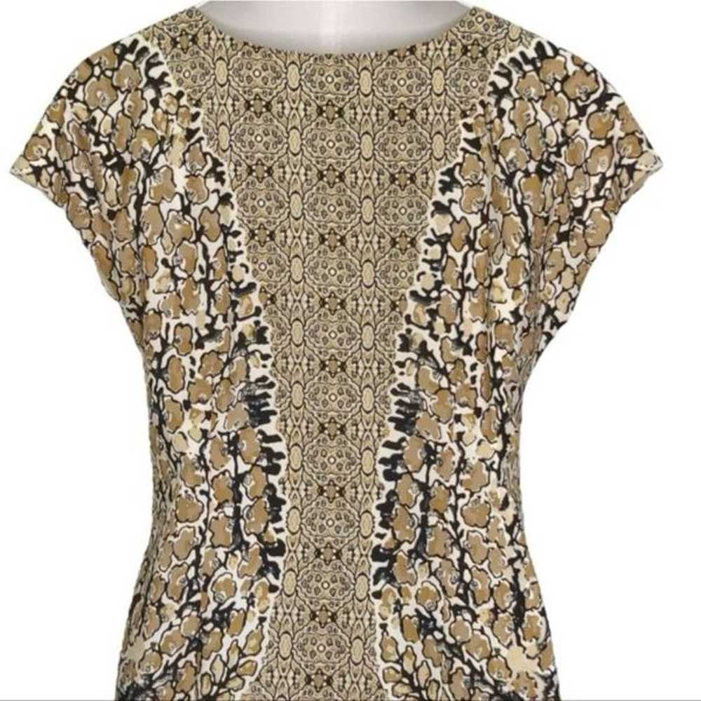 New ISAAC MIZRAHI LIVE Tan Black Animal Print Lin… - image 4