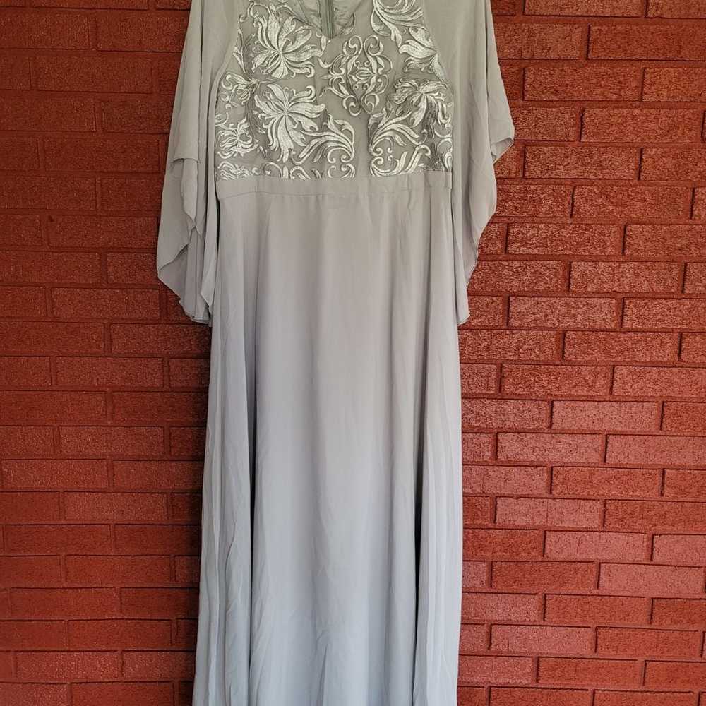 Silver Floor Length Dress - image 1