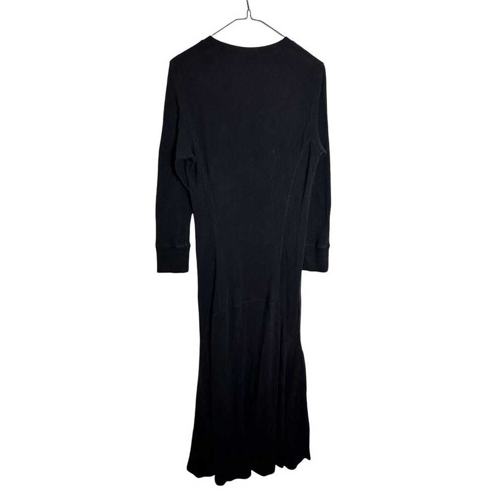 Polo Ralph Lauren Dress Black Maxi Henley Waffle … - image 3