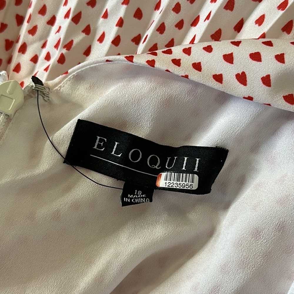 Eloquii Printed Graphic Pleated Midi Dress size 18 - image 10