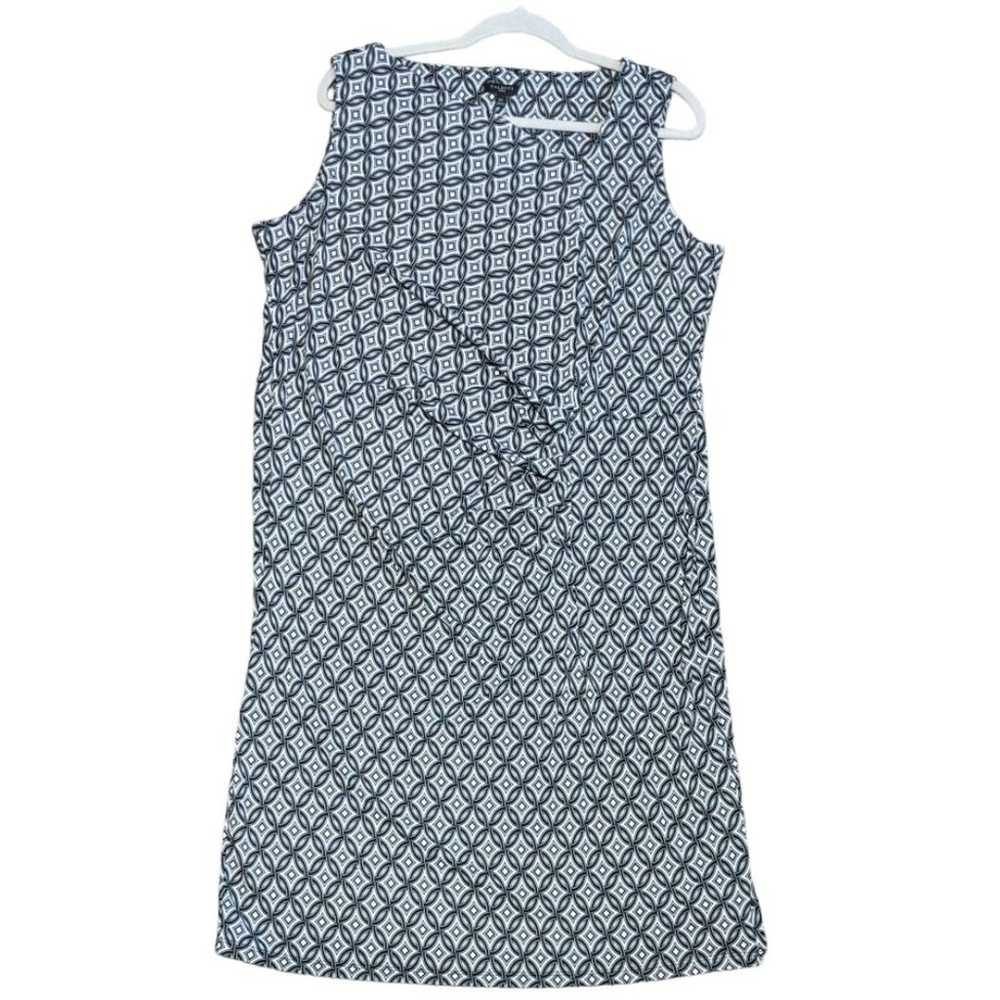 Talbots sleeveless black white geometric rouch si… - image 8