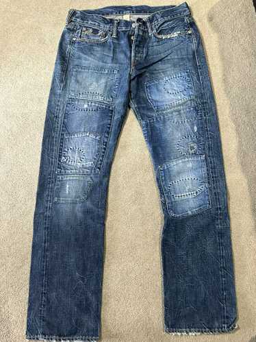 RRL Ralph Lauren RRL Jeans Distressed Patchwork De