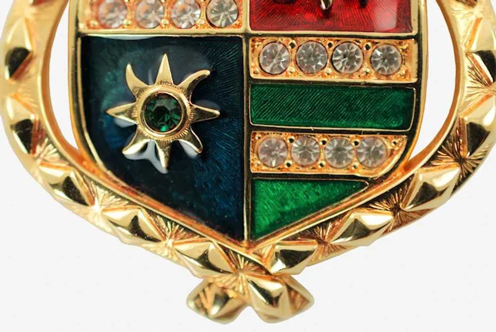 Large Vintage Swarovski Austrian Crystal Heraldic… - image 4