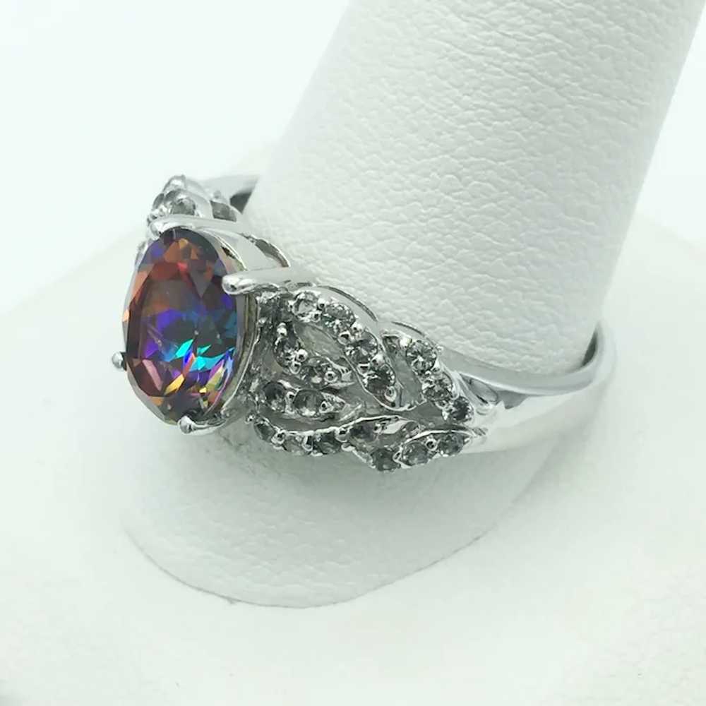 Sterling Silver Mystic and White Topaz Ring - image 4