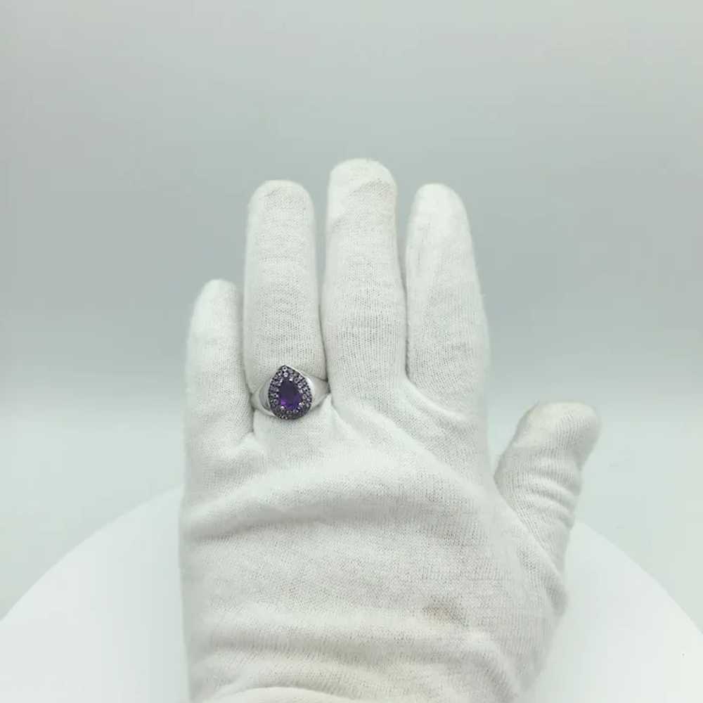 Sterling Silver Amethyst and Tanzanite Ring - image 6