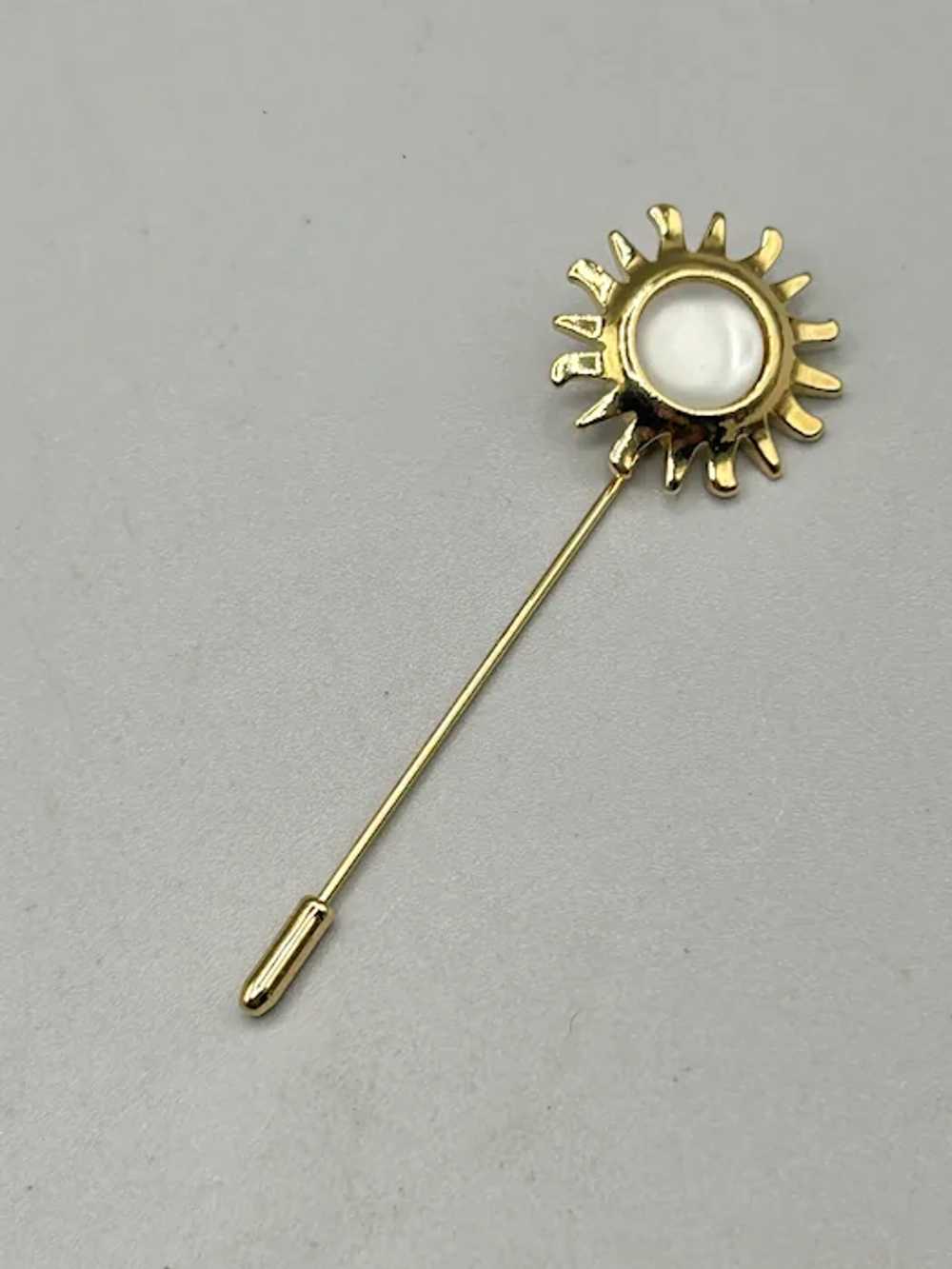 Smithsonian Avon Sunburst Gold Tone Lapel Pin Wit… - image 2