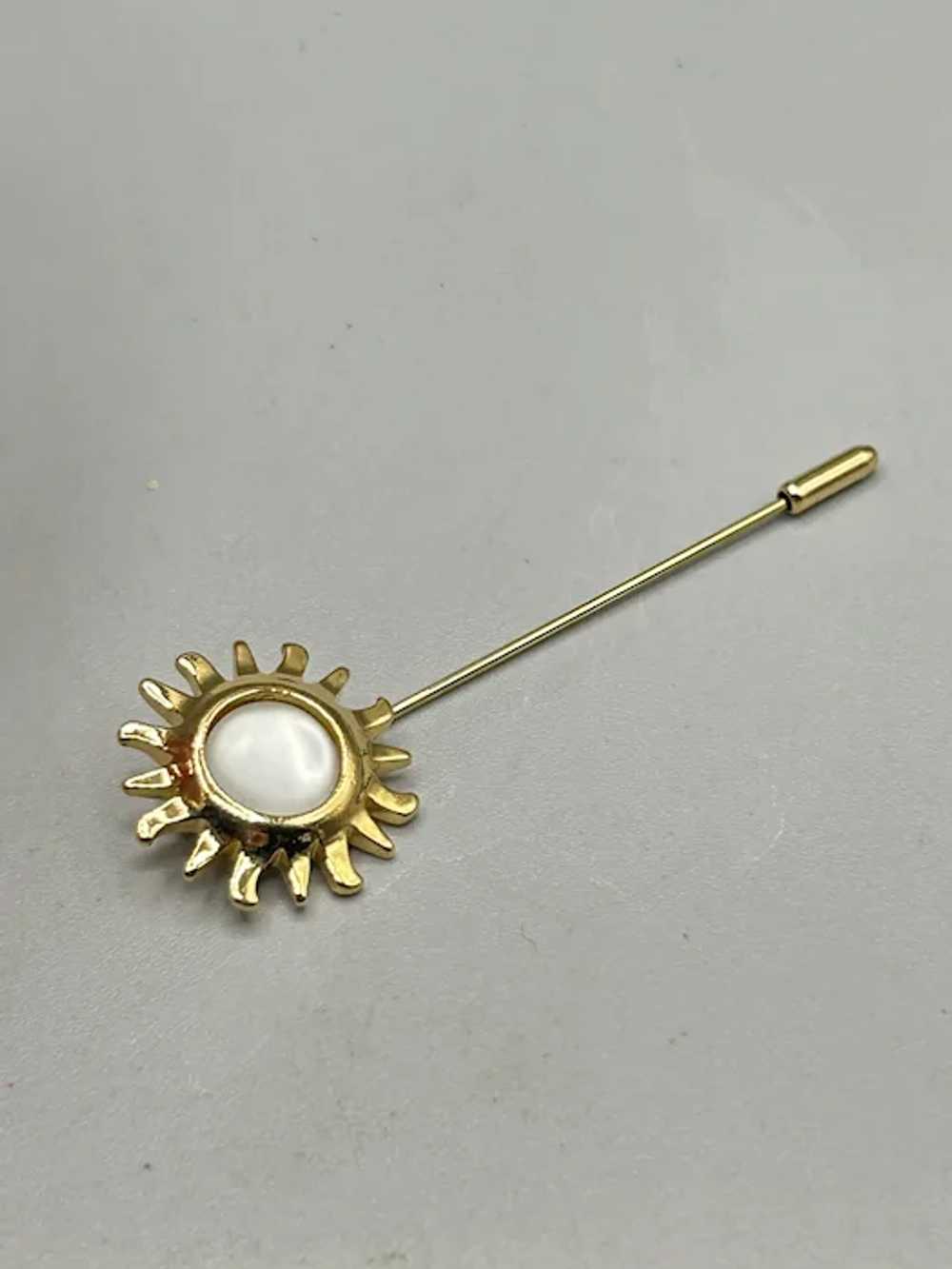 Smithsonian Avon Sunburst Gold Tone Lapel Pin Wit… - image 3