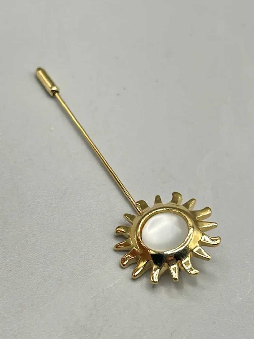 Smithsonian Avon Sunburst Gold Tone Lapel Pin Wit… - image 4