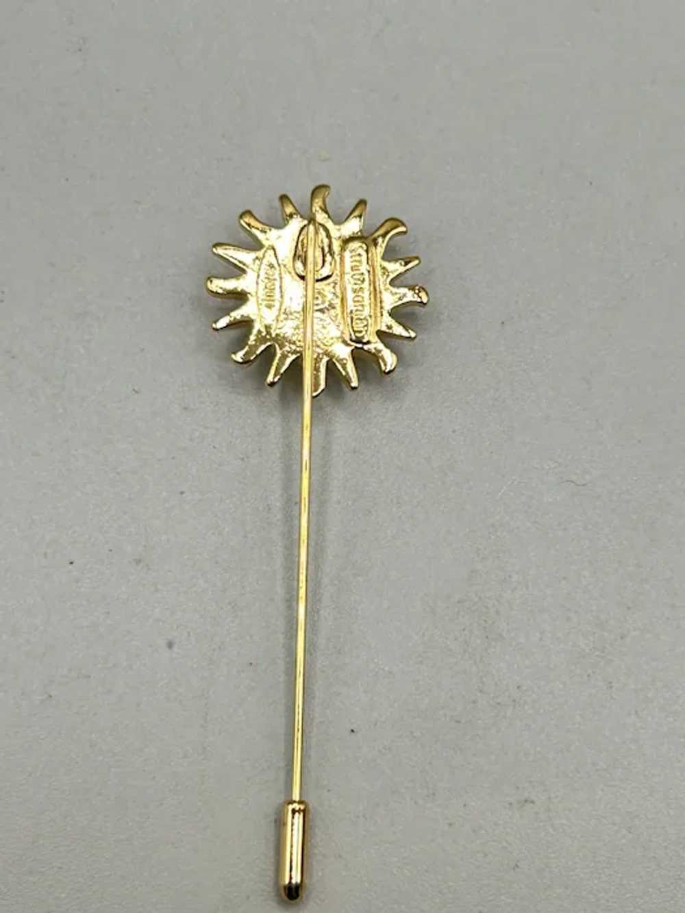 Smithsonian Avon Sunburst Gold Tone Lapel Pin Wit… - image 5