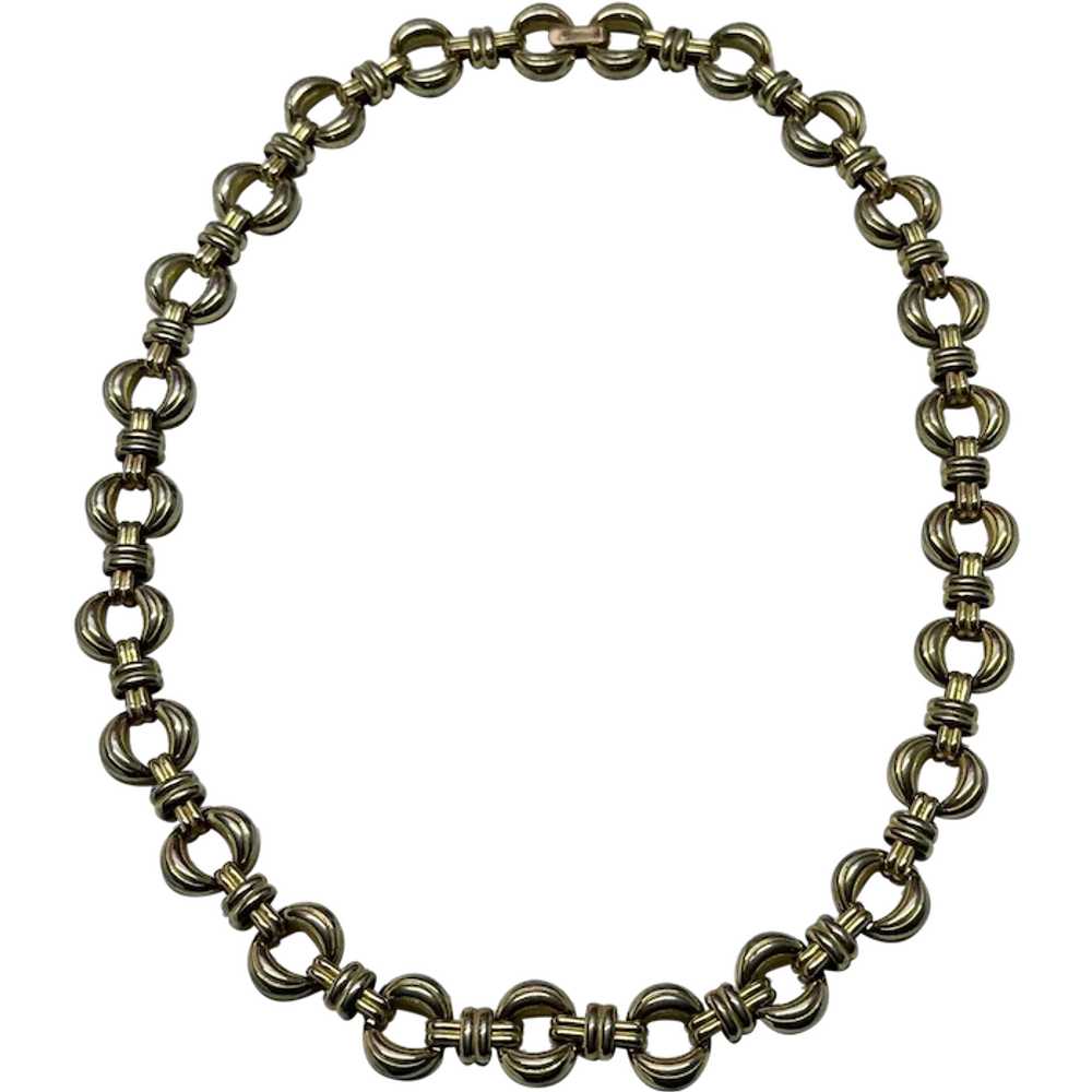 Vintage Korea Gold Chain Collar Necklace - image 1