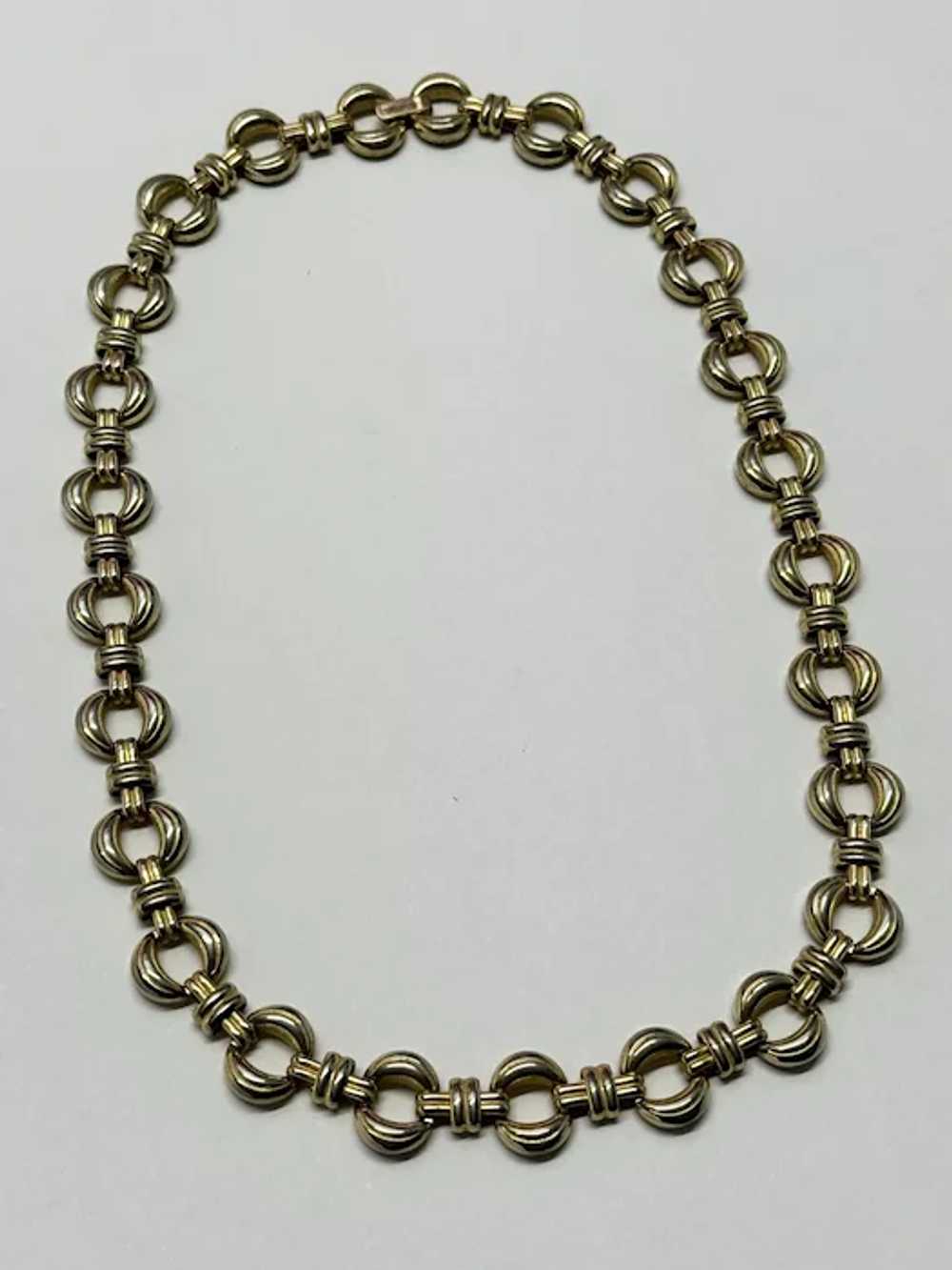 Vintage Korea Gold Chain Collar Necklace - image 2