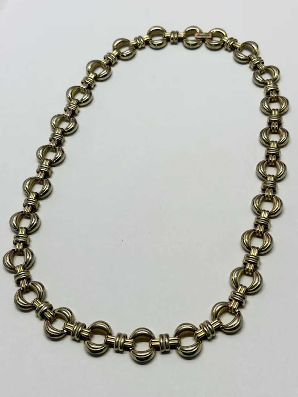 Vintage Korea Gold Chain Collar Necklace - image 3