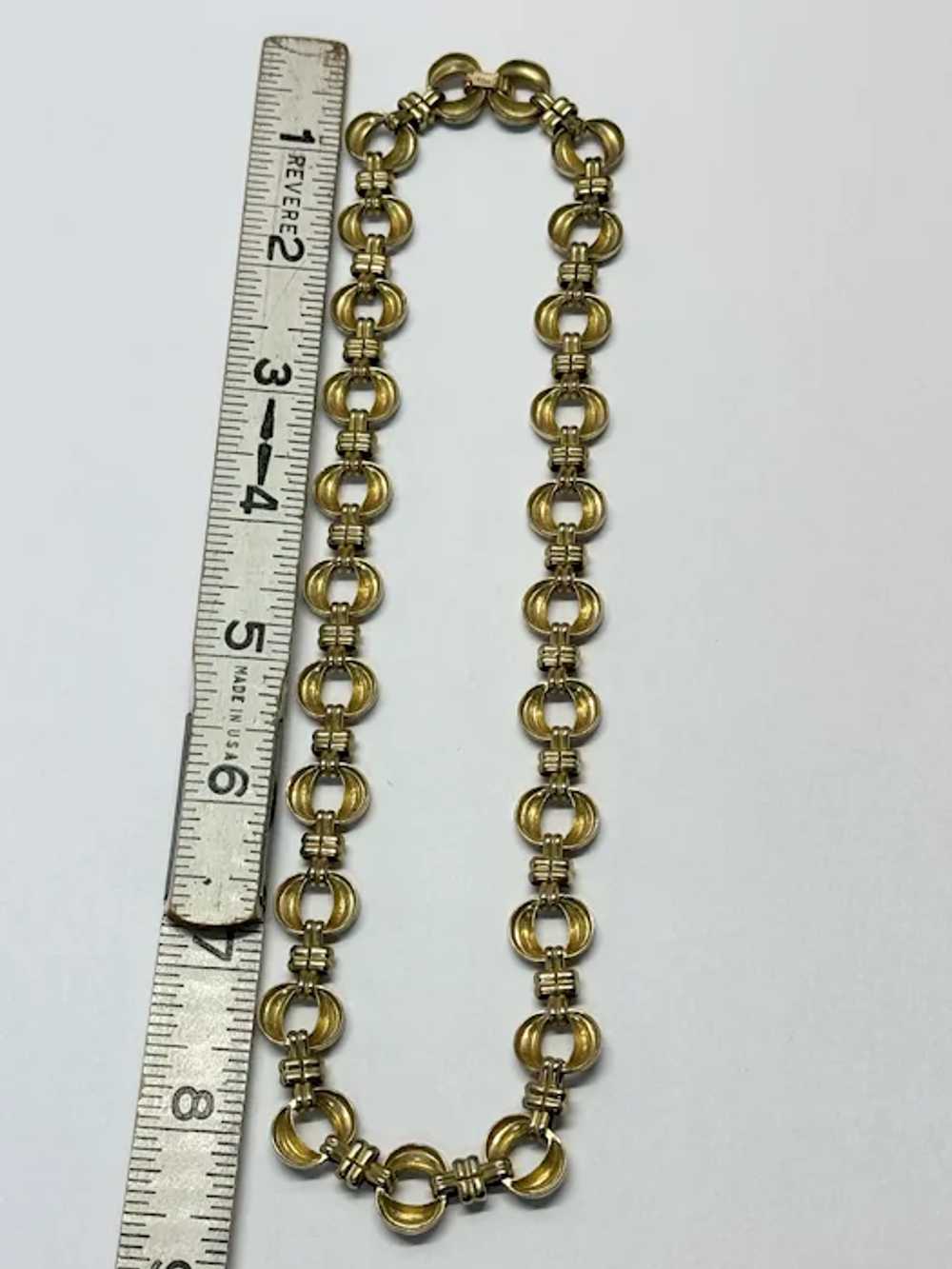 Vintage Korea Gold Chain Collar Necklace - image 4