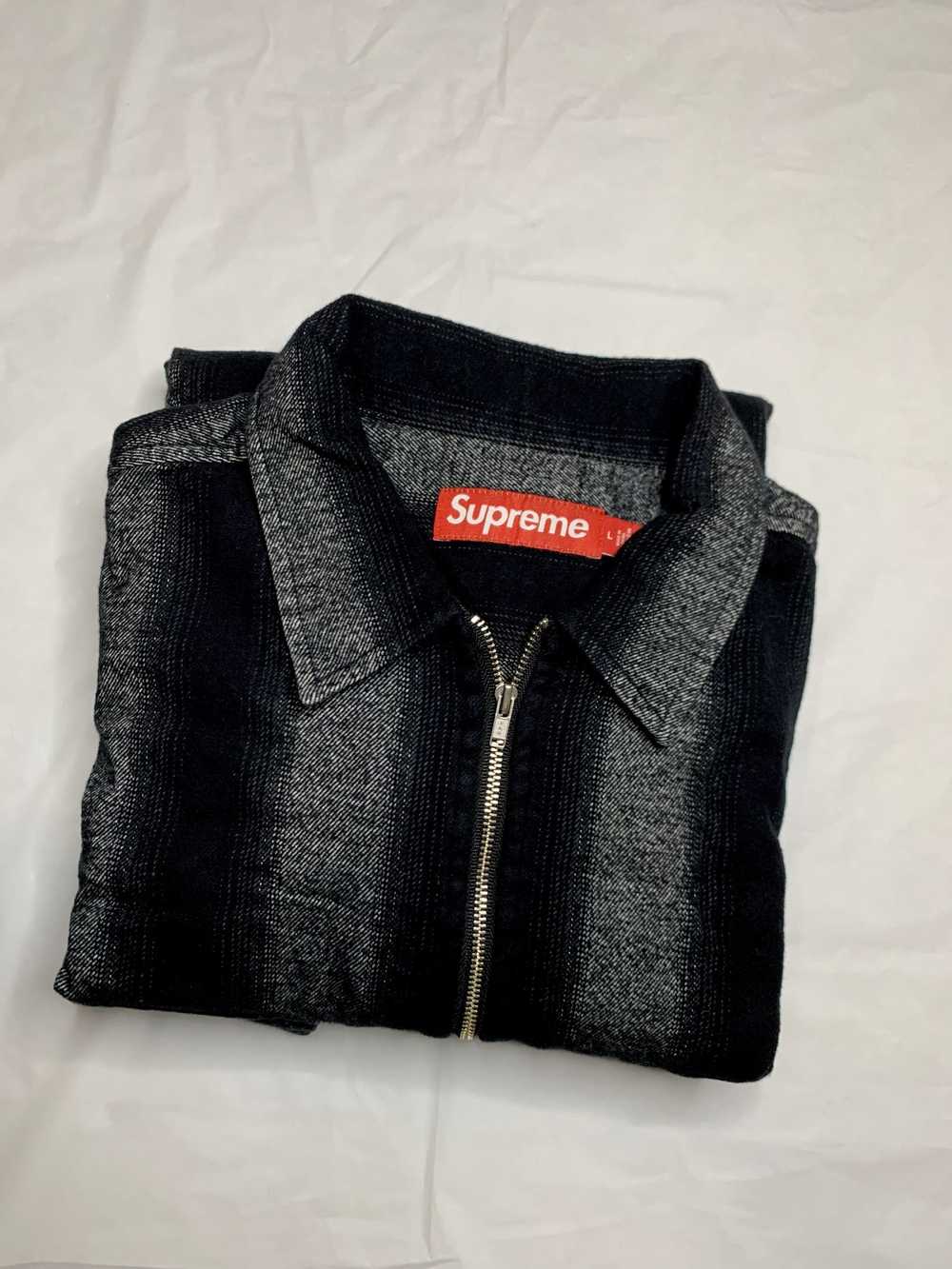 Supreme Supreme FW23 Stripe Flannel Zip Up (L) - image 10