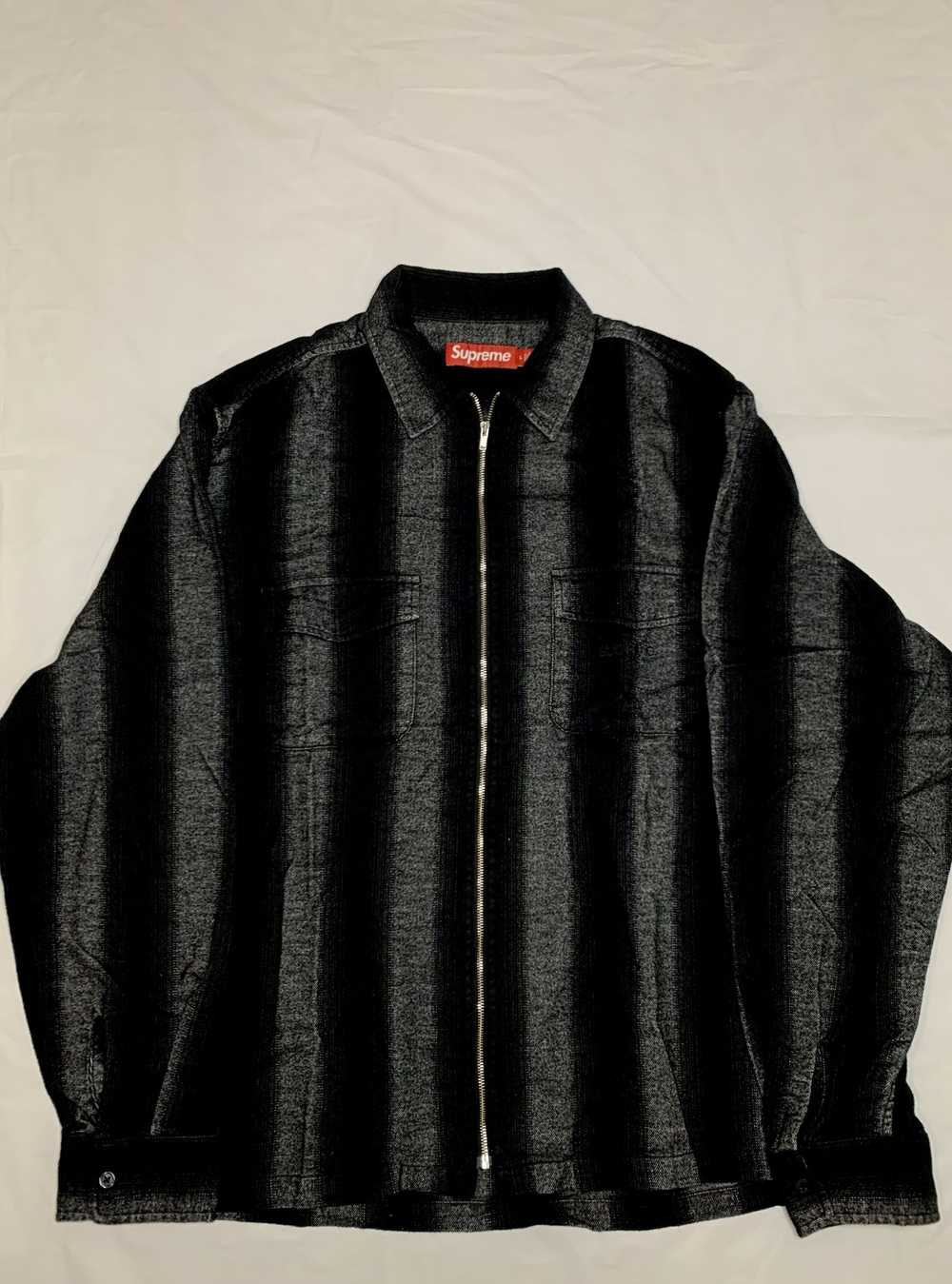 Supreme Supreme FW23 Stripe Flannel Zip Up (L) - image 1