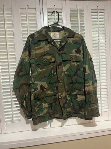 Military × Vintage 1990s Woodland camo army jacket