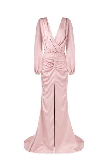 Milla Fancy misty rose silk maxi evening dress - image 1