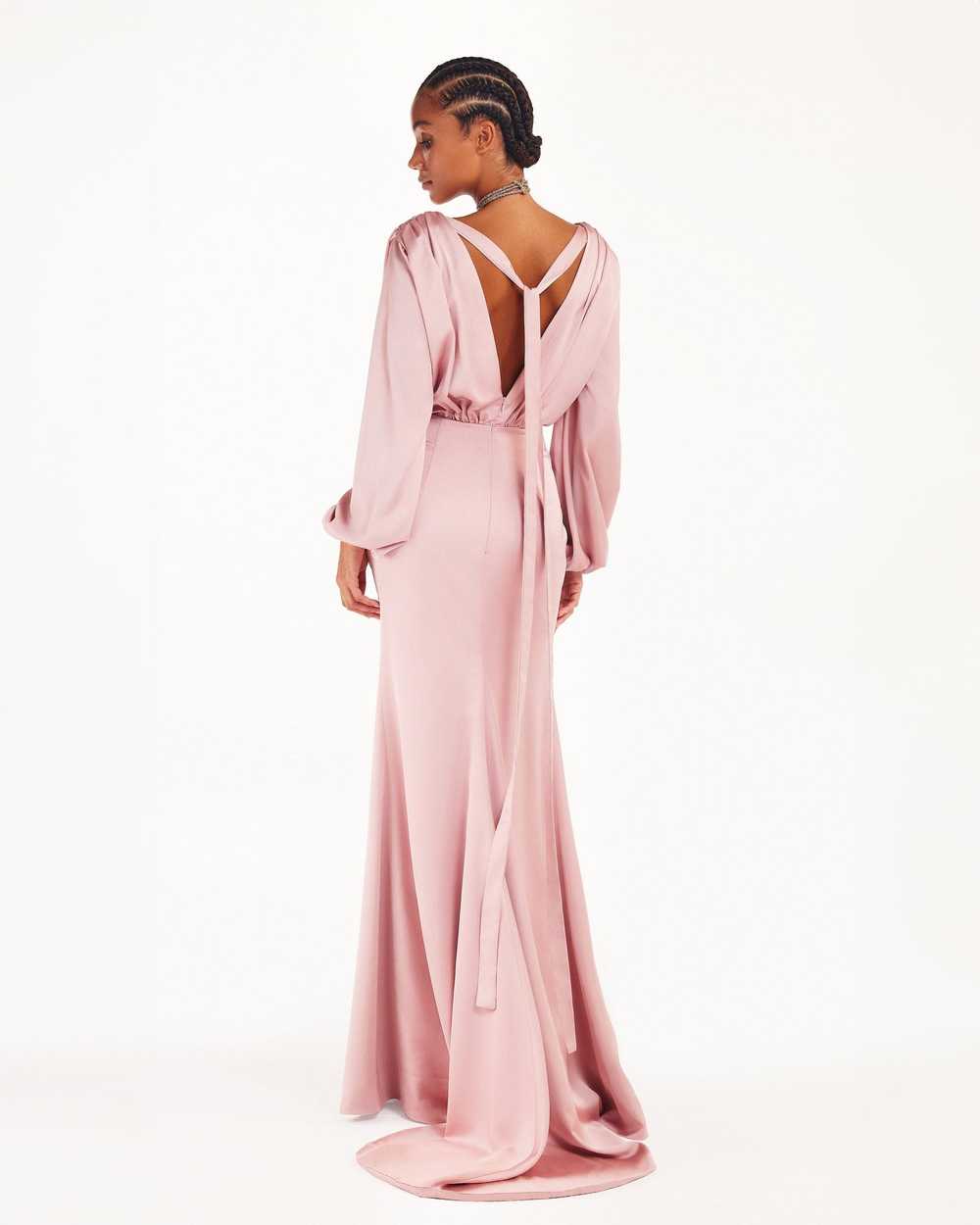 Milla Fancy misty rose silk maxi evening dress - image 4