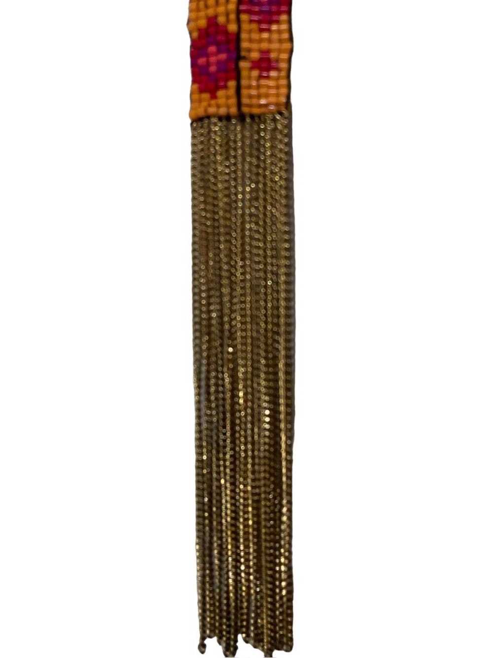 Vintage Vintage Huichol Beaded Metal Fringe 90’s … - image 6