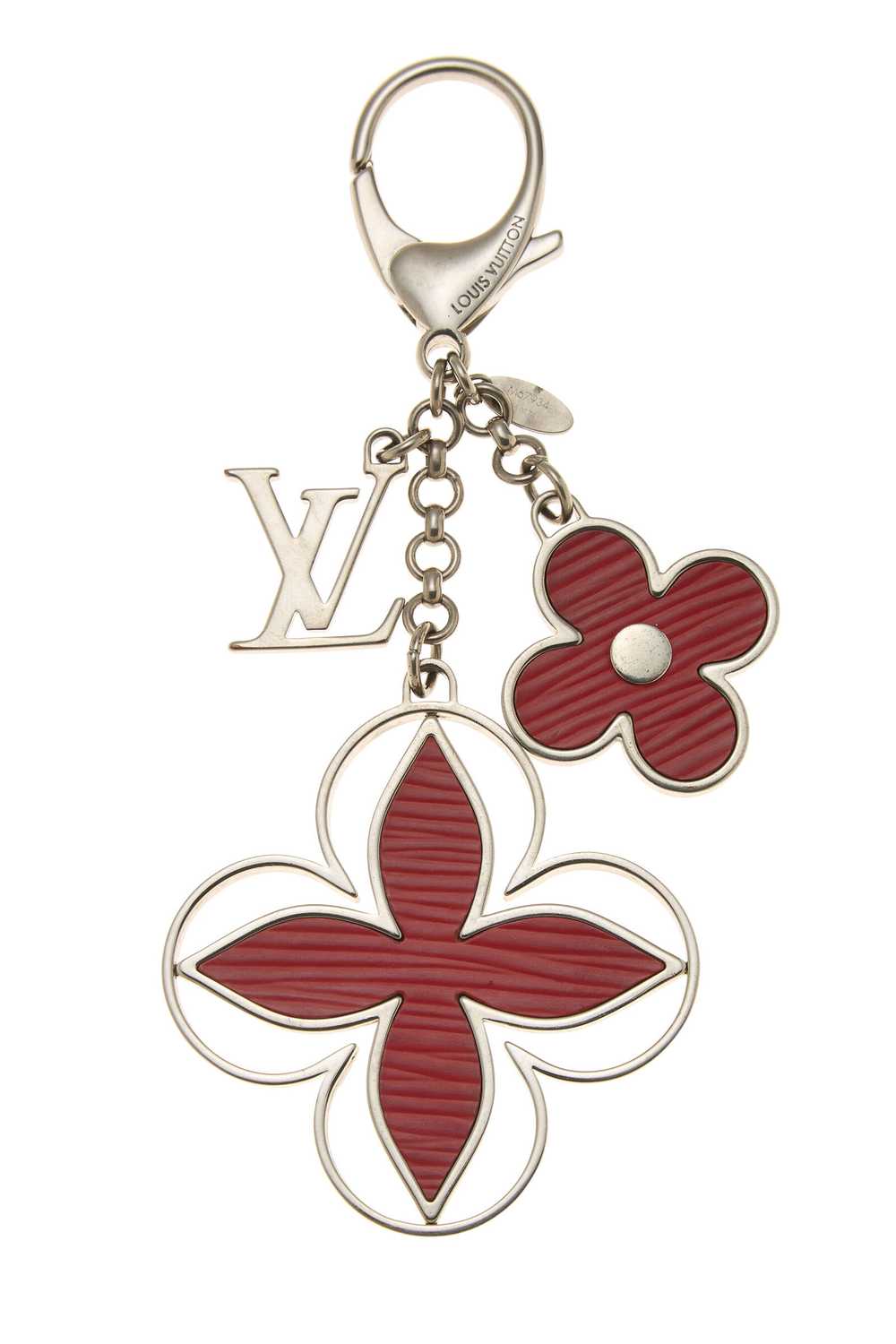 Red & Silver Fleur De Epi Bag Charm - image 1