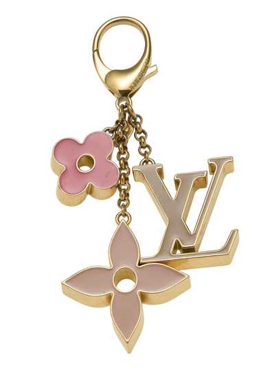 Gold & Multicolor Fleur De Monogram Bag Charm