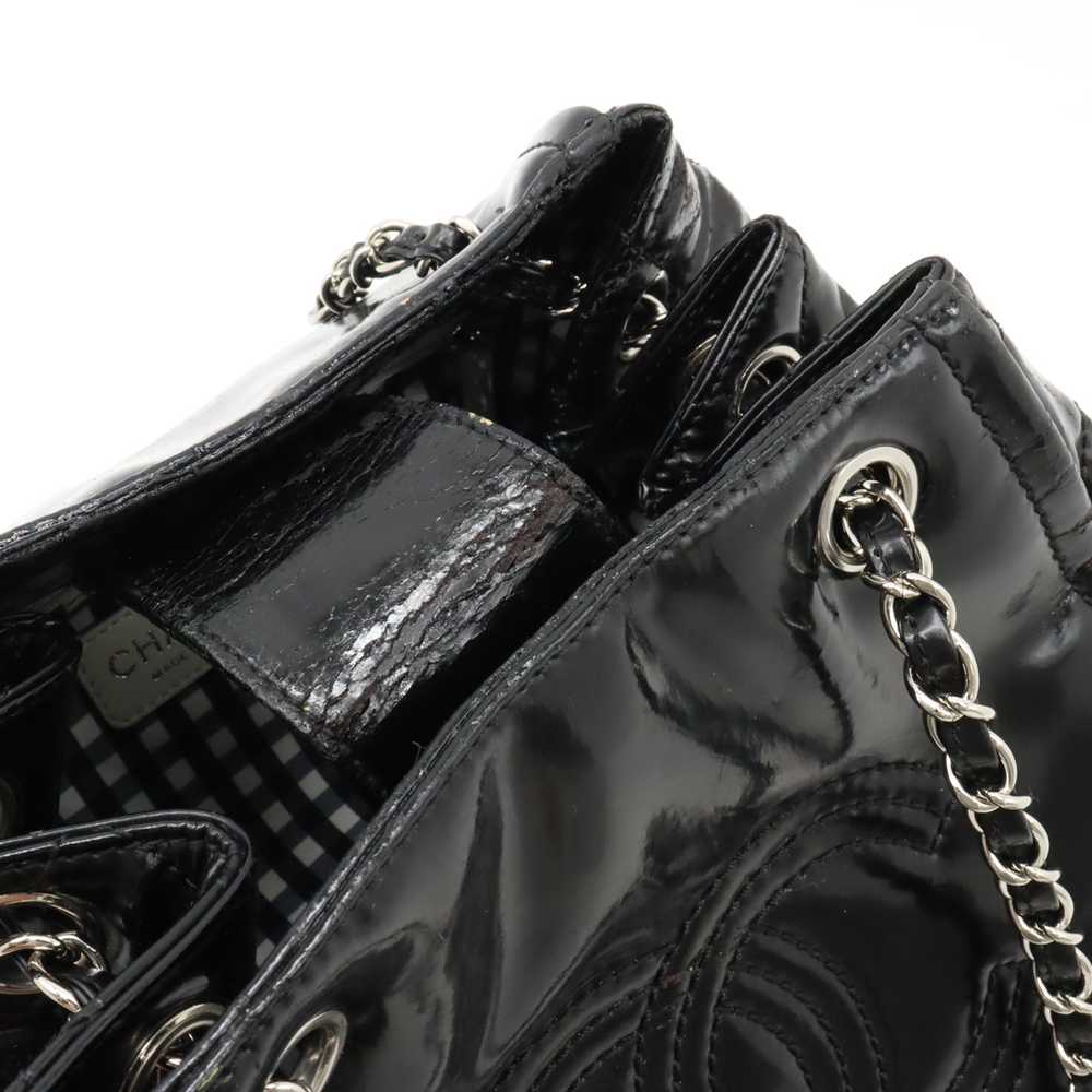 Chanel Chain Shoulder Enamel Patent Leather Black… - image 6