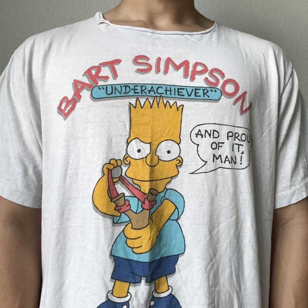 Vintage Vintage Bart Simpson 1989 Graphics White … - image 3