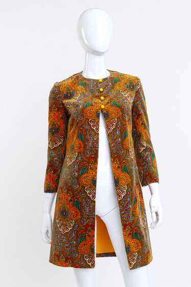 LEO NARDUCCI Velvet Mandala Paisley Coat