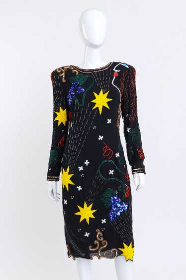 Sequin & Bead Pop Art Dress