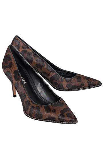 Coach - Brown & Black Leopard Print Calf Hair Pump